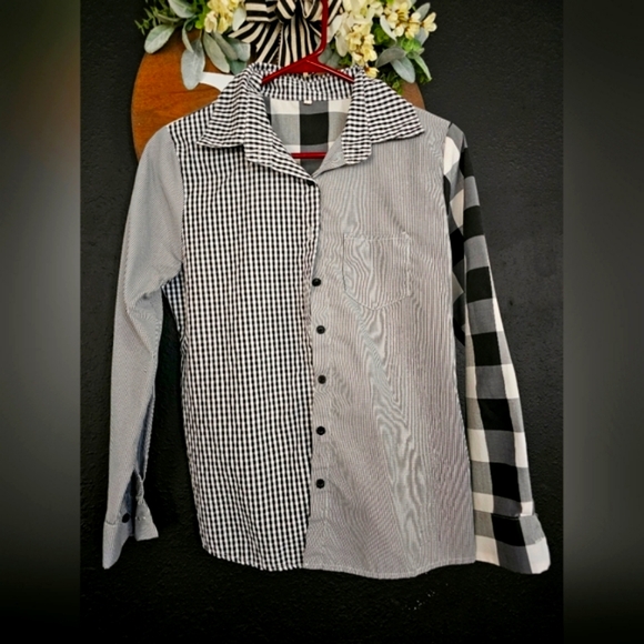 Tops - Checkered Long sleeve